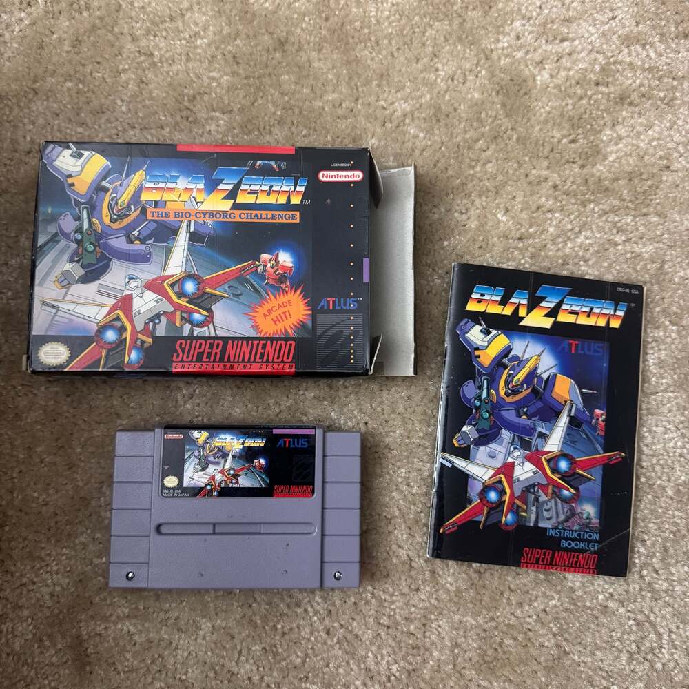 Blazeon: The Bio-Cyborg Challenge - Super Nintendo SNES  - CIB